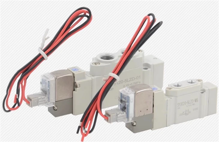 SMC Type SY Series SY3120 Single Acting Mini Japan SMC Pneumatic Air Solenoid Valves SY3120-5LZD-M5 SY5120-5LZD-01 SY7220-5LZD-02