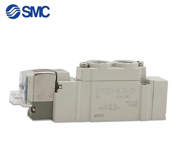 SMC Type SY Series SY3120 Single Acting Mini Japan SMC Pneumatic Air Solenoid Valves SY3120-5LZD-M5 SY5120-5LZD-01 SY7220-5LZD-02